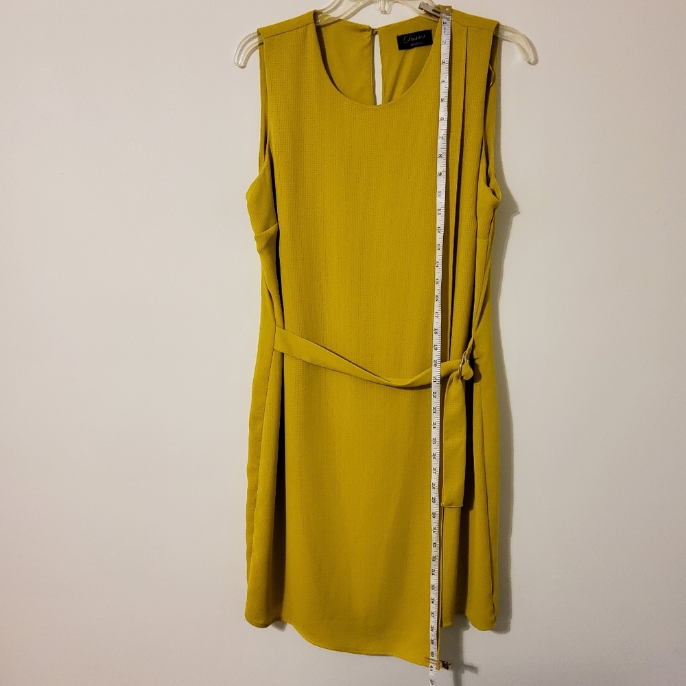 Dresses Yessica Mustard Yellow Sleeveless Builted Midi Dress Sz 42 (EUR) - Picture 3 of 10